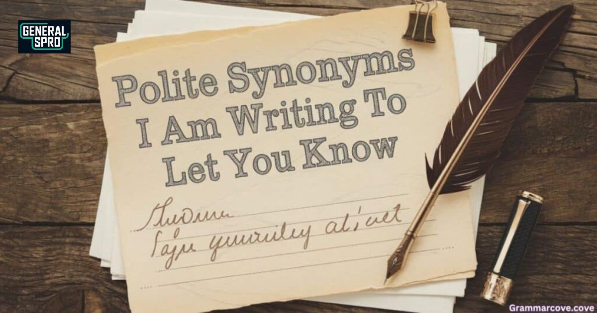 Polite Synonyms for “I Am Writing to Let You Know”