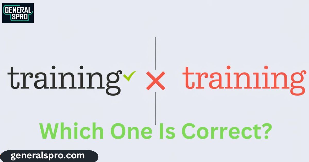 Training Or Trainning Which One Is Correct